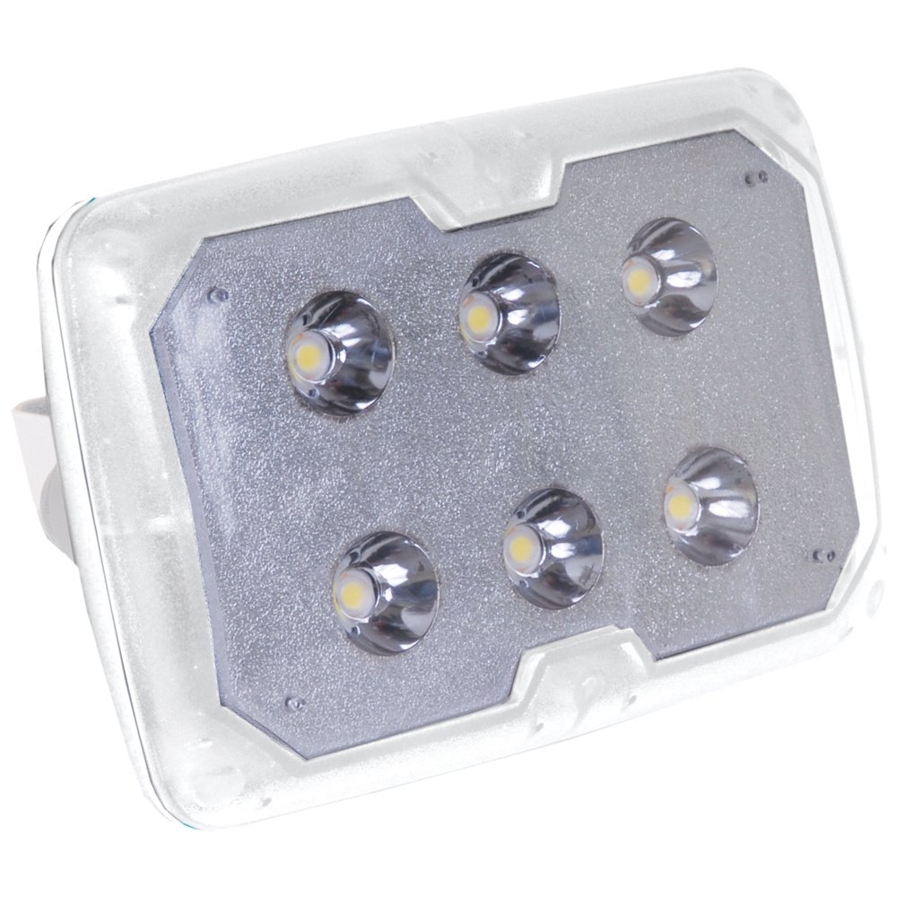 TACO Metals Taco Led Spreader Light W/Ss Adjustable Tilt Mount & Clamp - White Housing