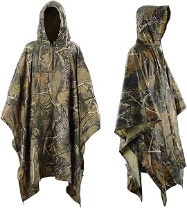 Infreecs Rain Jacket, Rain Poncho, Waterproof, 3-in-1 Tent Camping Blanket, Rain Jackets, Unisex Reusable Rain Cape, Breat…