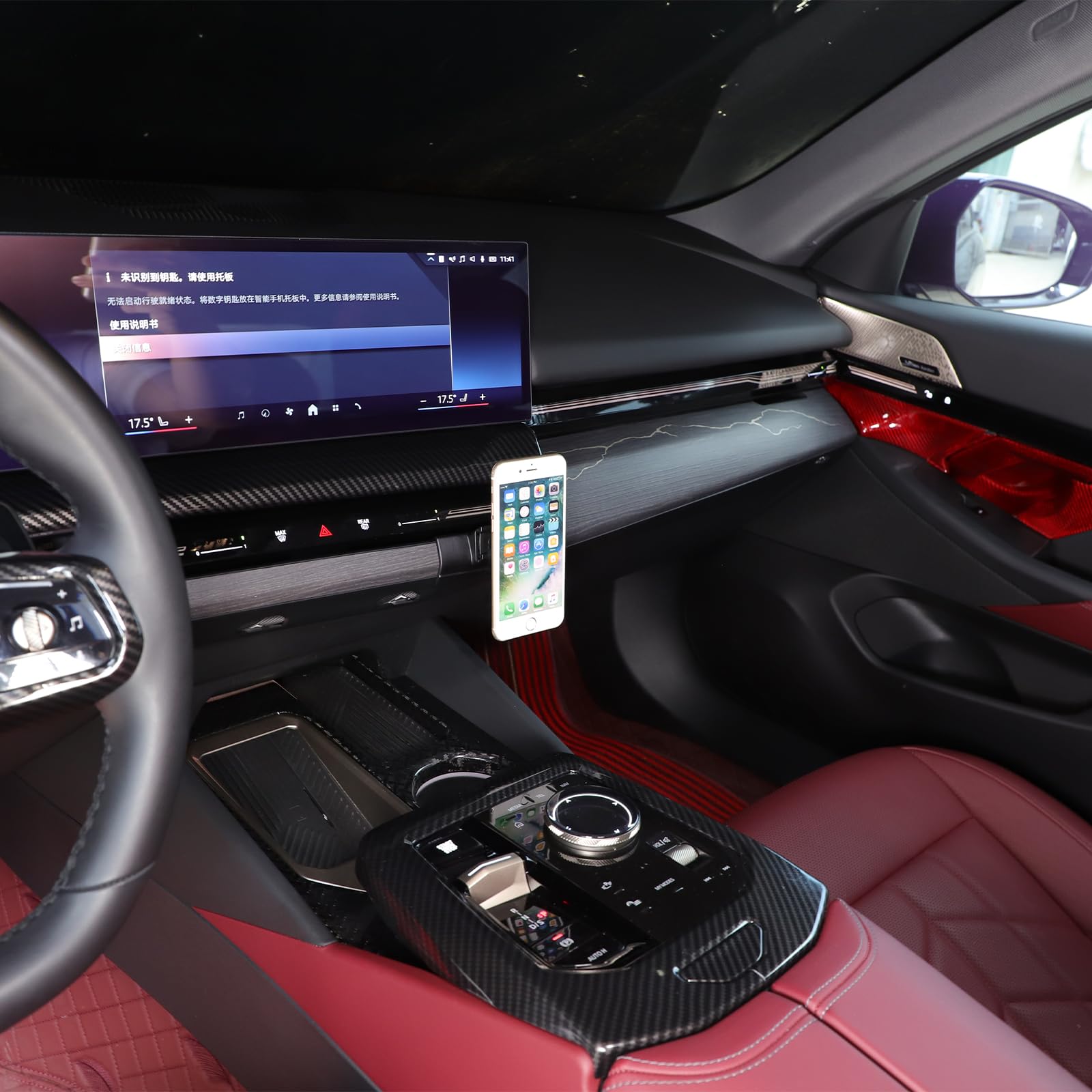 Supporto magnetico per cellulare compatibile con BMW Serie 5 G60 G61 anno di costruzione 2024 2025, supporto per griglia di ventilazione con testa a sfera girevole a 360° per tutti gli