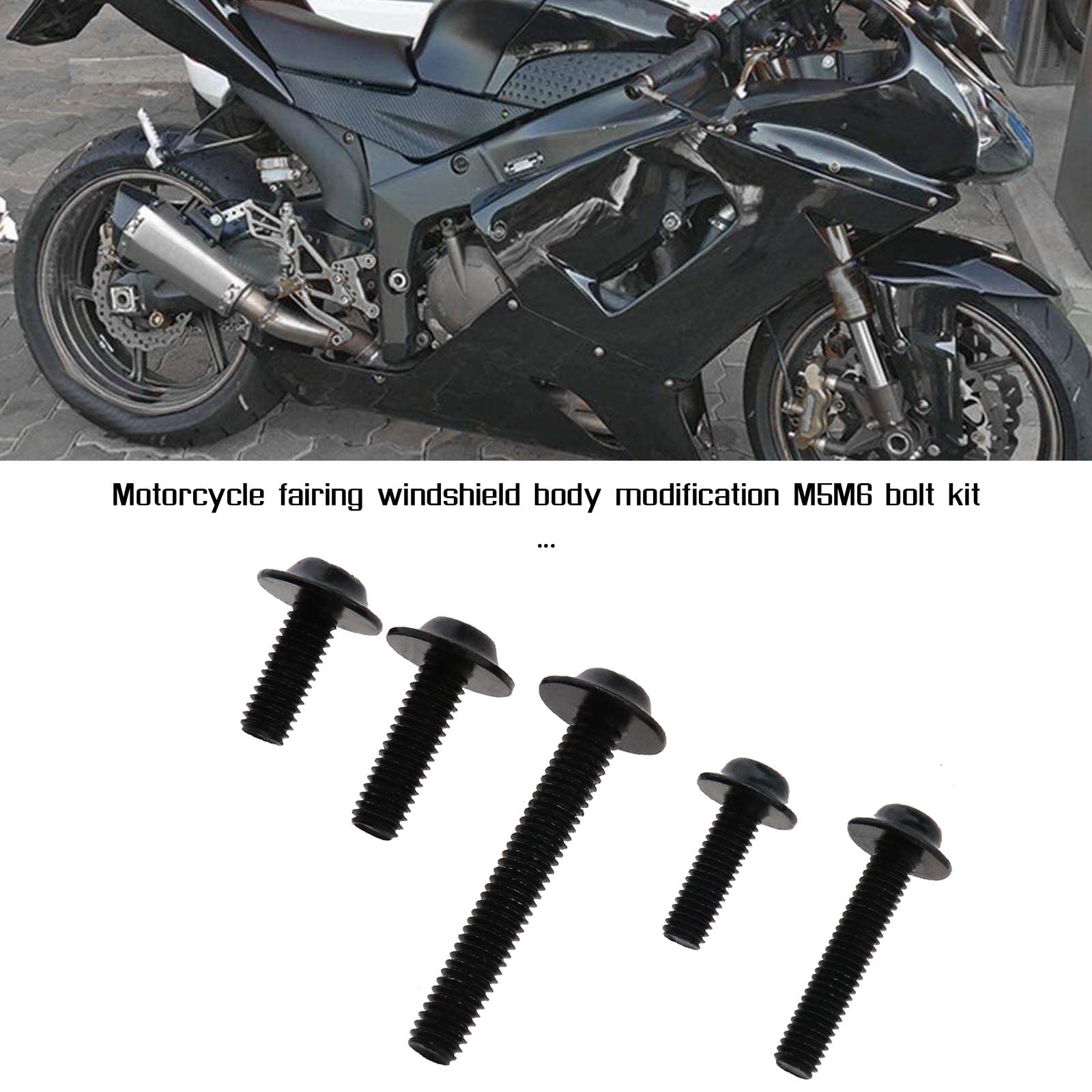 Kit Boulons Carénage Moto Pour Honda X-ADV 750 (2017-2019) - Aluminium CNC, Plastique - Couleur Noir - Vis, écrous, Clips - 8