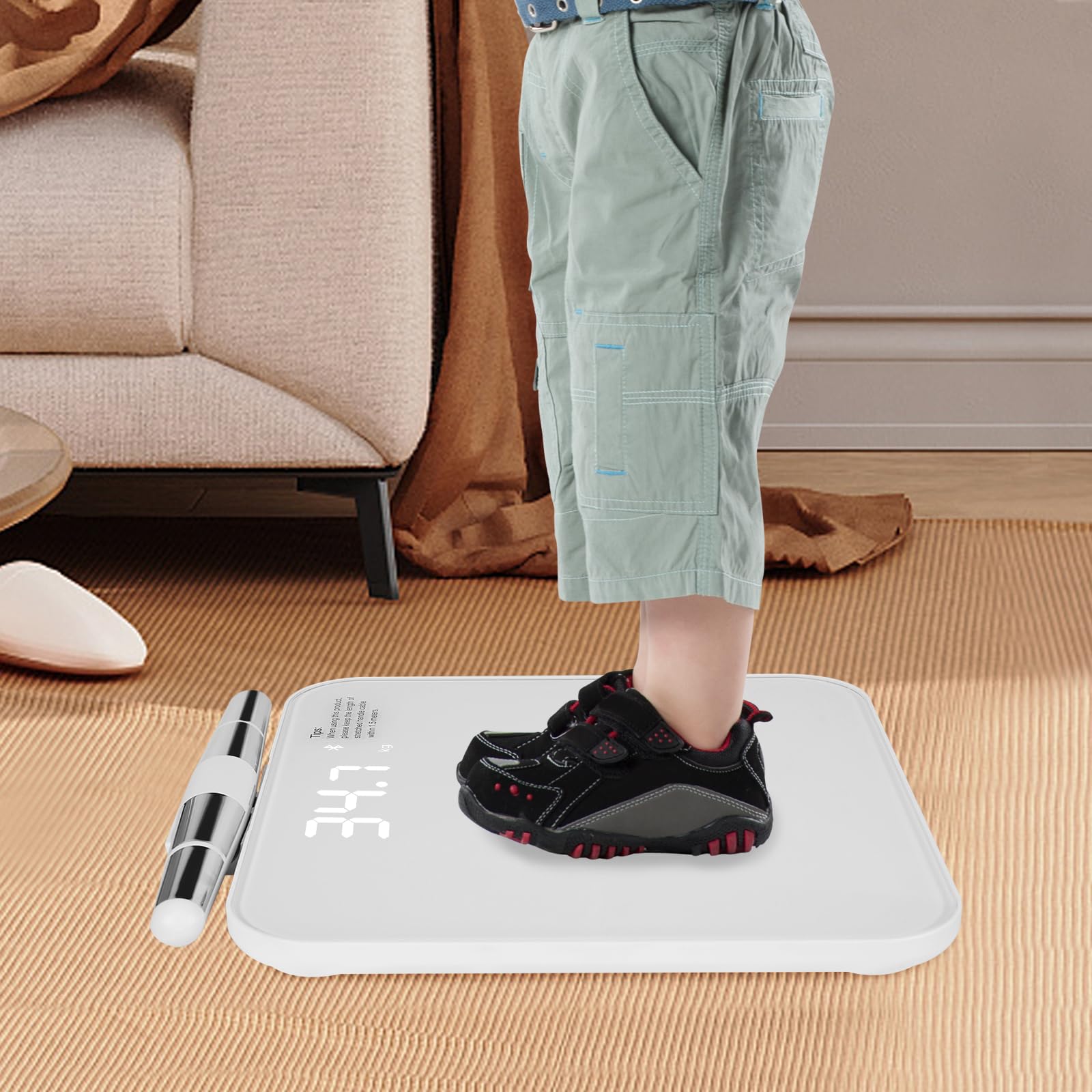 Körperfettwaage Personenwaage Körperanalysewaage Bluetooth 8 Elektroden Körperwaage Handsensor APP Körperwaage 25 Daten BMI Gewicht Muskel Fett Analyse Multi User 8 Profile Zuhause Büro Fitnessstudio