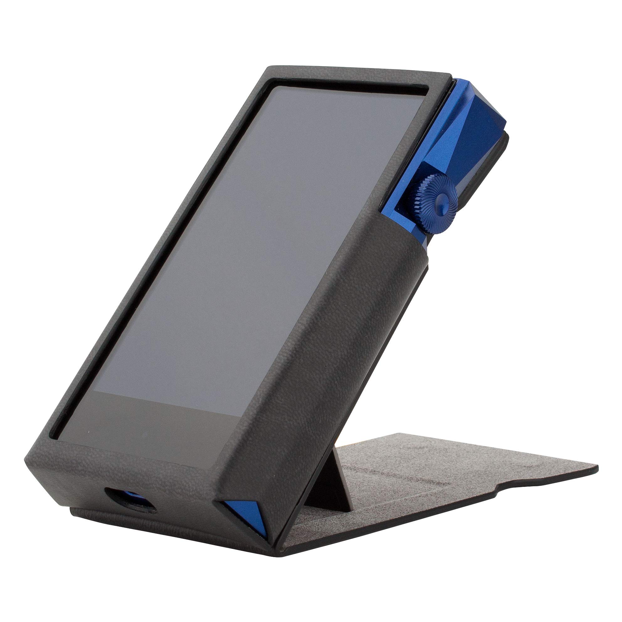 MITER CASELeather for Astell&Kern A&Ultima SP1000M, Handmade PU Leather Cover [Patented Stand ] Astel l& Kern A & Ultima SP1000 M (Black)