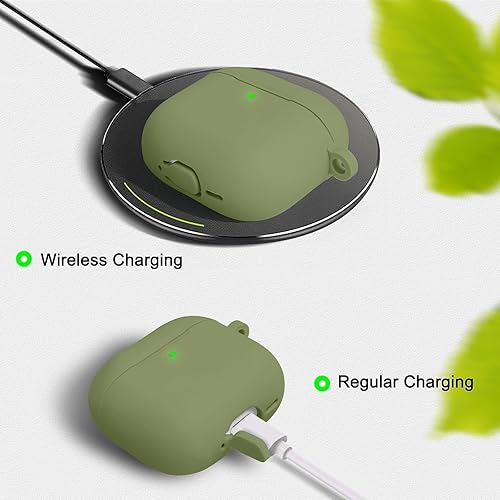 Vista 179 de Funda para AirPods 3, accesorios de protección de silicona con llavero y kit de limpiador compatible con AirPod de 3ª generación 2021 para mujeres