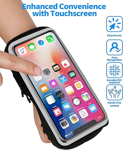 Miniatura 5 de Soporte de teléfono para correr para muñeca, brazalete de teléfono para correr para iPhone 16 15 14 13 12 11 Plus Pro Max, Galaxy Pixel, brazalete
