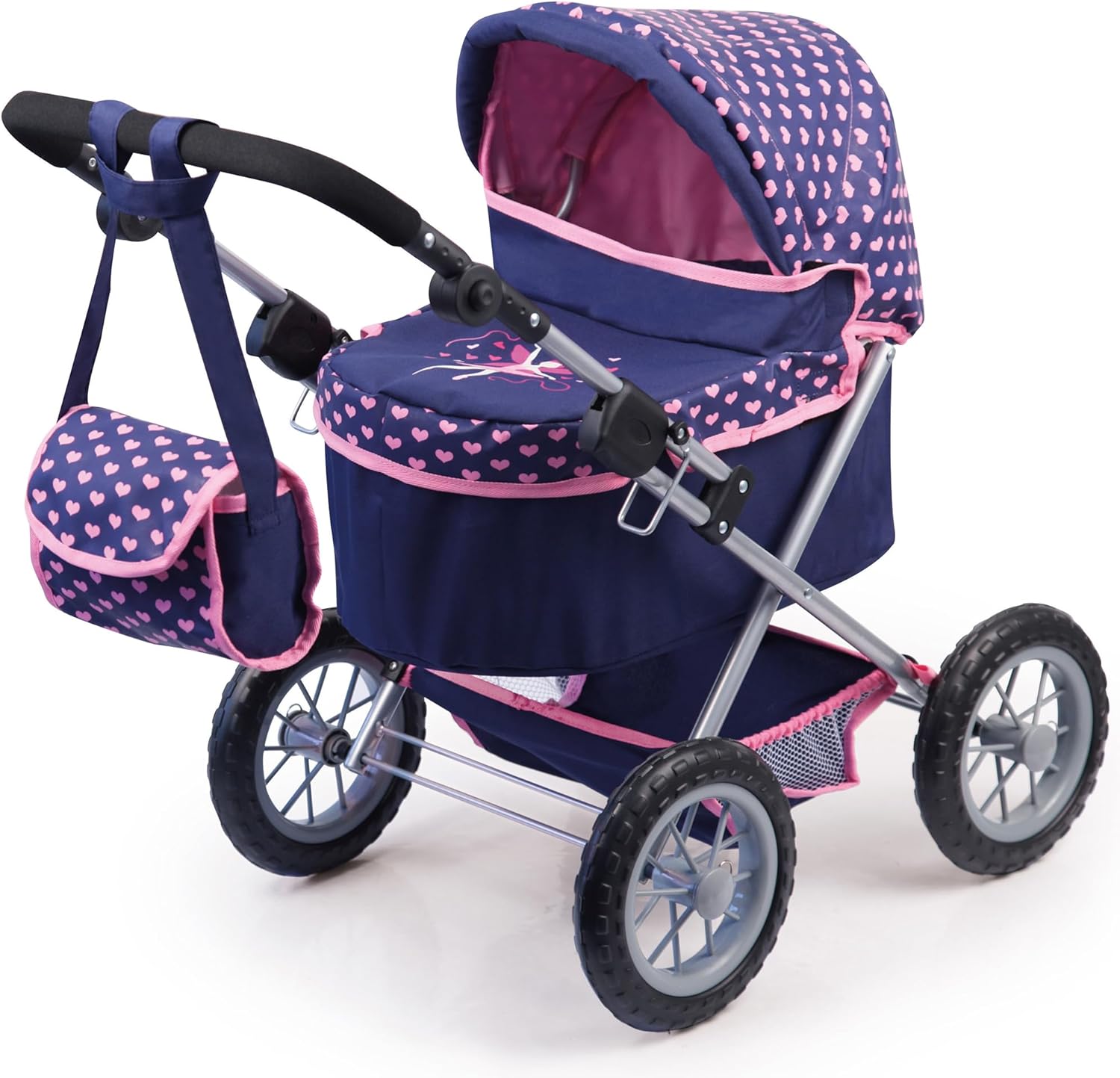 Bayer Design Baby Doll Trendy Pram Blue, Pink Blue & Pink