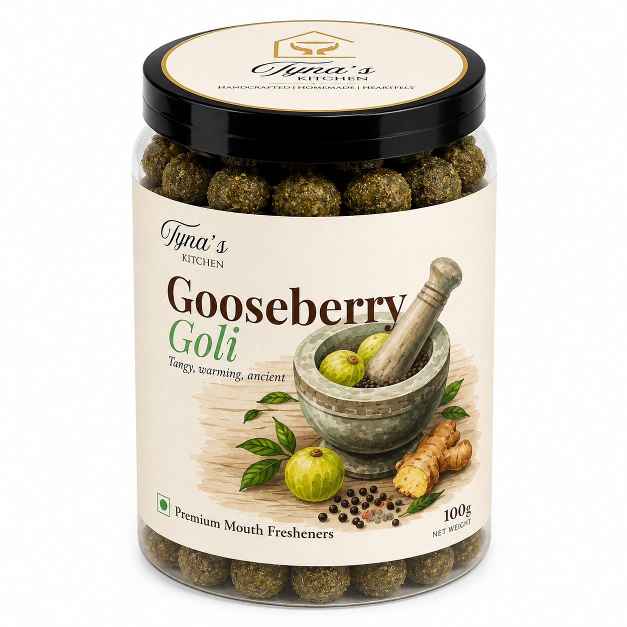 Tyna's Kitchen Gooseberry Goli Premium Mouth Freshener (Mukhwas) | Amla with Ginger & Chaat Masala | Handcrafted Tangy After-Meal Digestive | Rich in Vitamin C | 100g-image-12