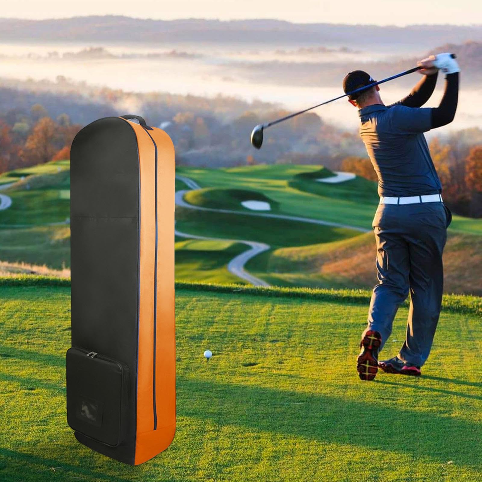 Golfreistas | Flugzeugradtaschen für Golfreisen | Faltbare leichte | Lagerung von Golfzubehör Verschleißfest für Männer, Frauen, Reisen, Golfer, Reisen