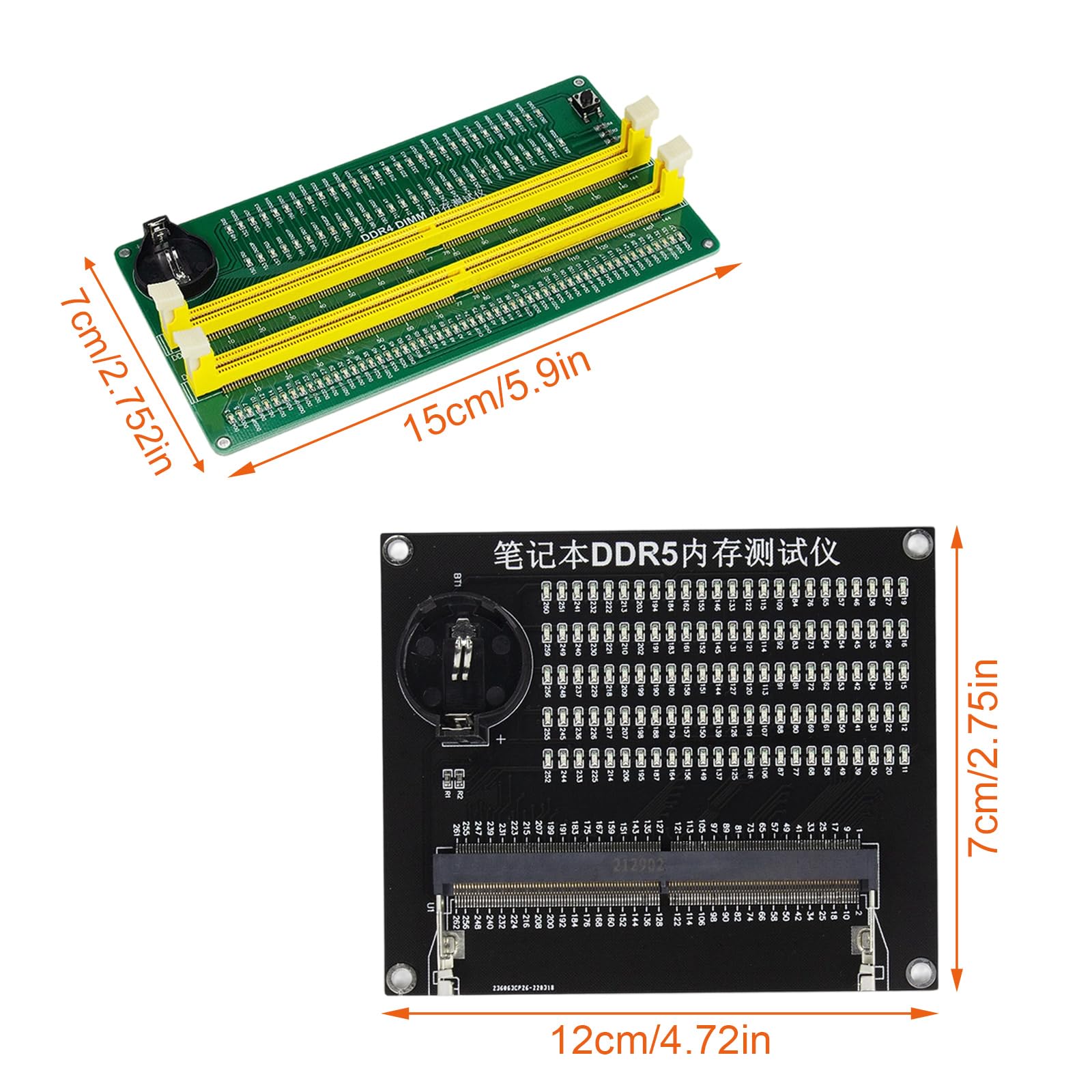 DDR5 DDR4 DDR3 Laptop Slot di Memoria Tester Card Con Indicatori LED Strumento Diagnostico Per Gli Appassionati di PC Strumento di Test di Memoria Riparazione Computer