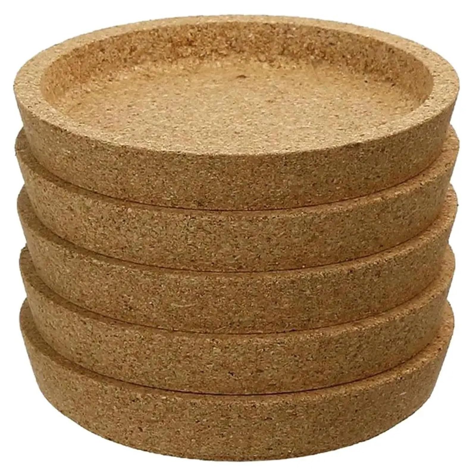 Dqzrtueca One Color Cork Coasters Round 5-Pack Reusable Saucers Absorbent Heat Resistant For Coffee Cold Drinks