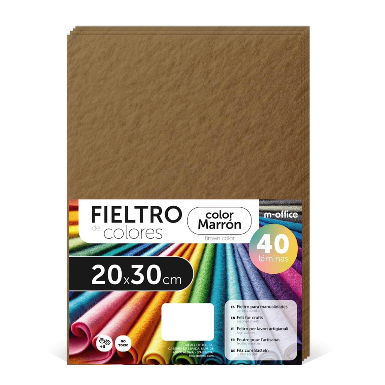 Fieltro para Manualidades, Fieltro de Colores, Suave y Flexible, Material para Costura, Telas Patchwork, Ideal para proyectos DIY, artesanía o decoración, 20x30cm - m-office (rojo, 10 uds) — view 161