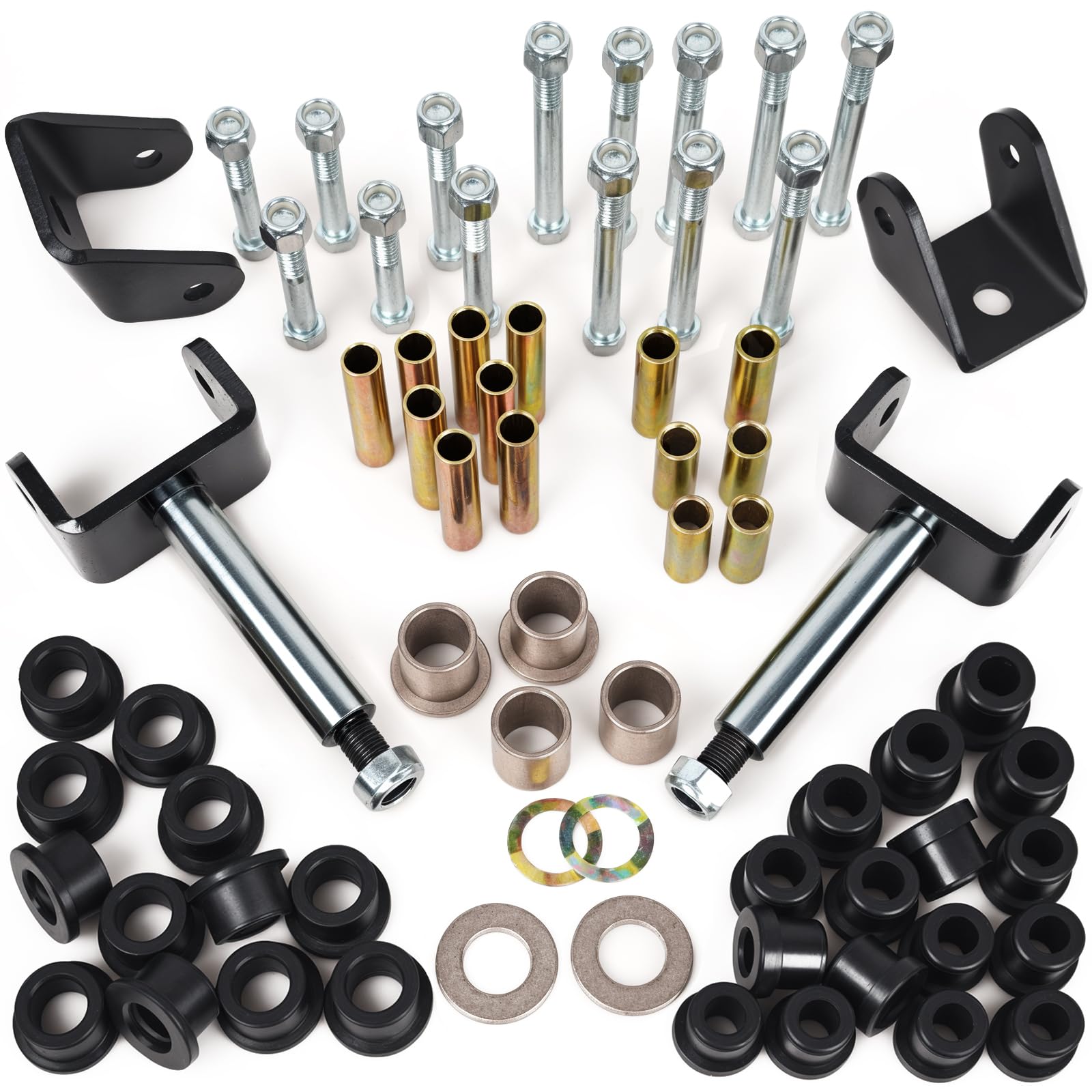 GODCTSUP Club Car Deluxe Front and Rear End Repair Bushing Kit for Club Car DS 1993-Up, Golf Cart Front End Rebuild Kit with Club Car King Pin&