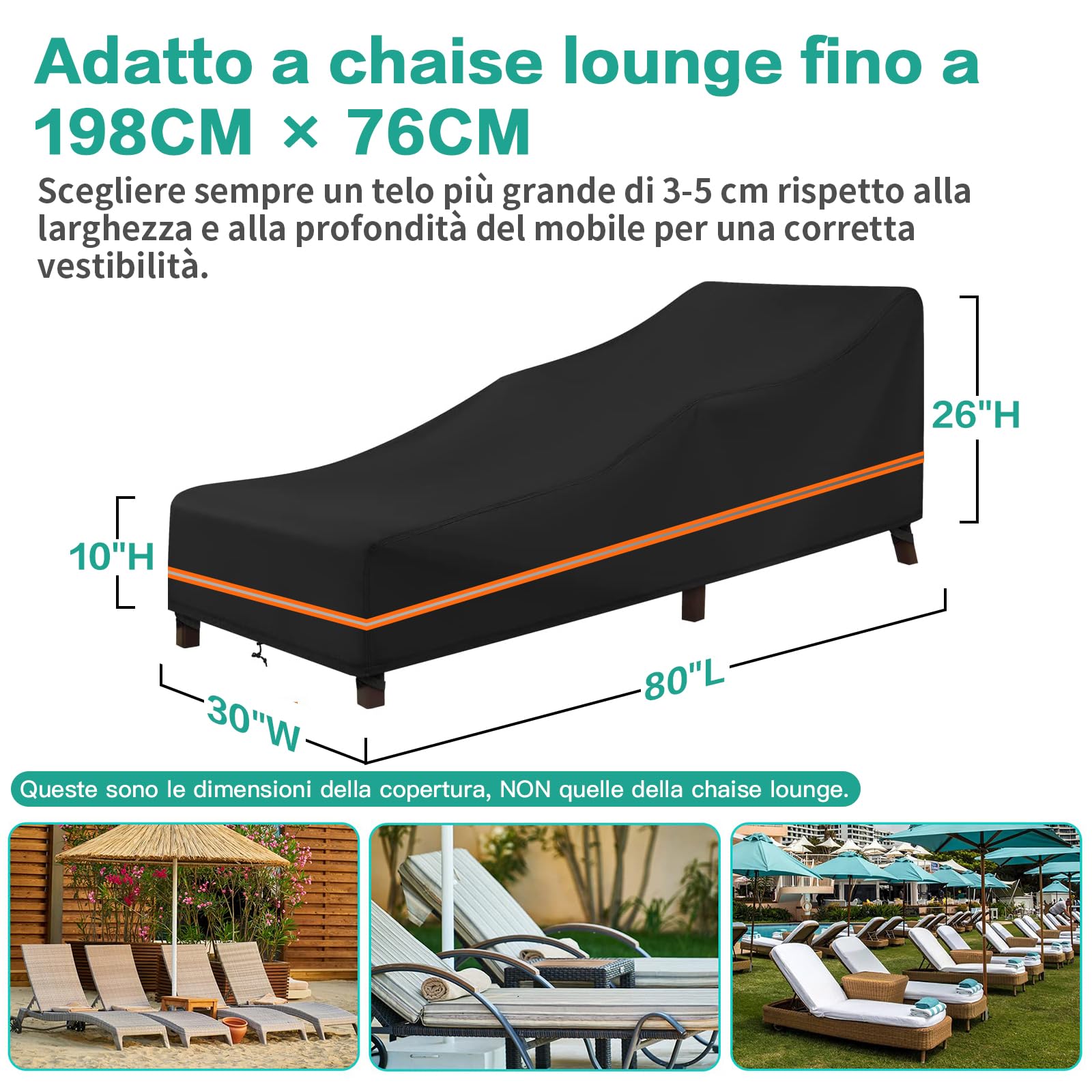 Sdraio Copertura Copertura Per Lettino Da Giardino - Set Da 2 Pezzi In Tessuto Oxford 210D Impermeabile Longziming Impermeabile - 8