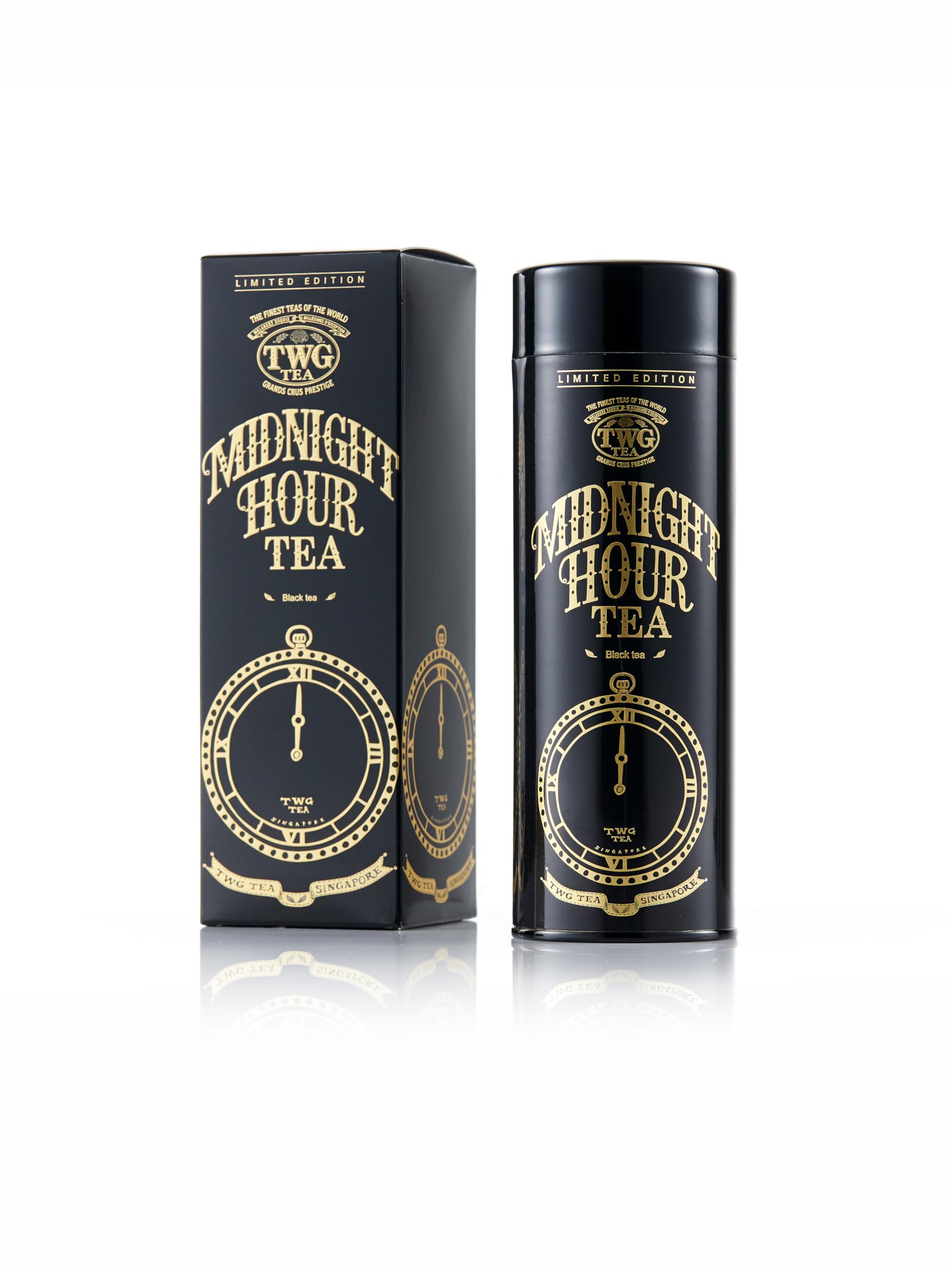 TWG Tea | Midnight Hour Tea | Loose Leaf Decaf Black Tea | Lemongrass & Tropical Fruits | Haute Couture Tin, 100g | Gift Set