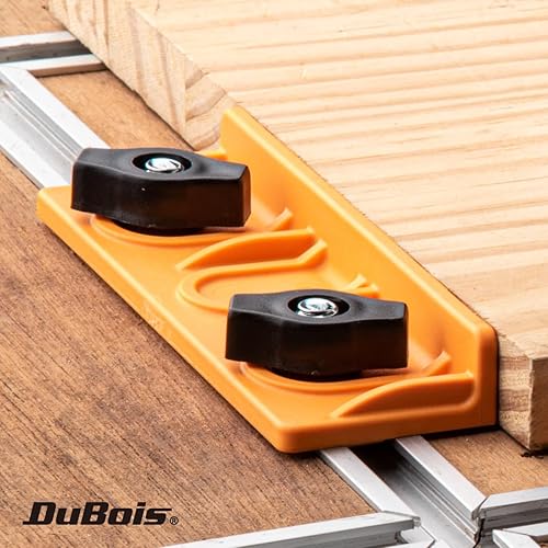 Miniatura 4 de DuBois 51054 T-Track Kit de parada larga, ajuste universal, bloque de tope de pista en T para carpintería en T, lijado y enrutamiento, 2 unidades