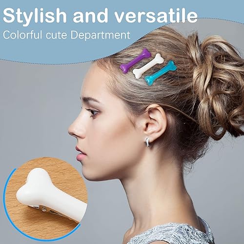 Miniatura 3 de Pasadores artificiales para el cabello para bebé niña, pinzas para el pelo de hueso de perro, para Navidad, cosplay, fiesta, accesorios para el