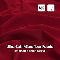 Vista 5 de Basic Beyond Juego de edredón tamaño individual – Juego de edredón de color rojo individual, juego de edredón reversible para todas las estaciones