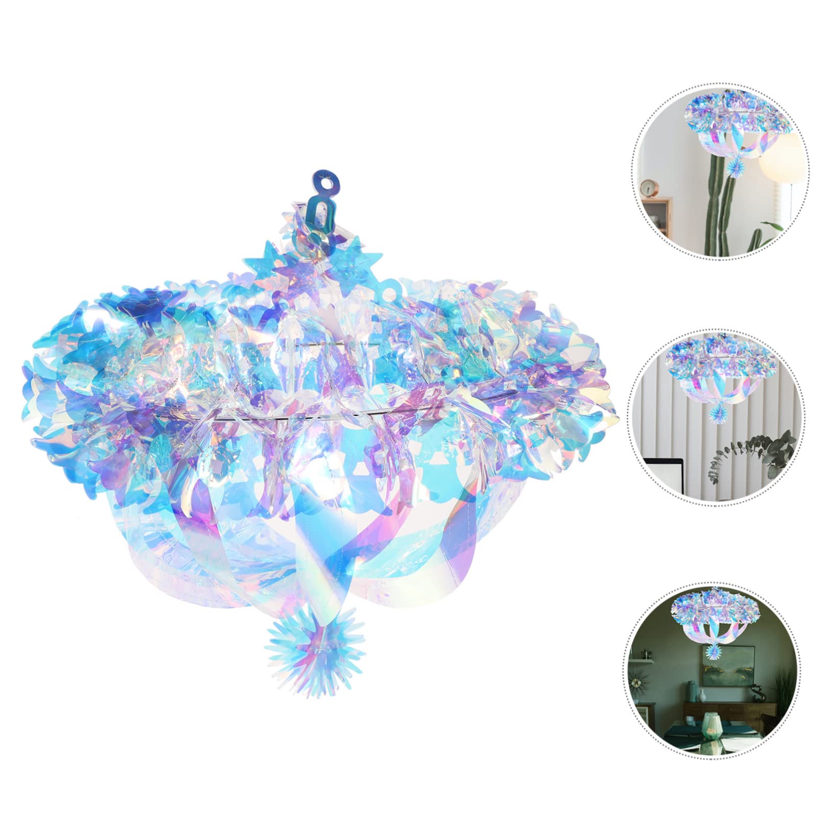jojofuny 3pezzi Decorazione Iridescente Pendente Per Feste Addobbi Per Matrimonio e Compleanno Di Design Elegante Crea Atmosfera Festiva e Romantica Accessorio Fotografico Per Eventi