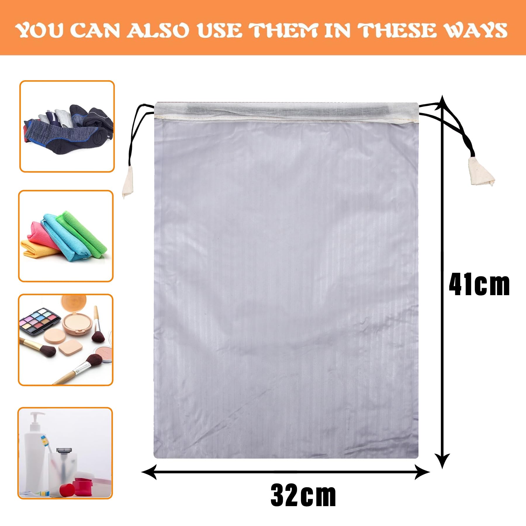 Kuber Industries Funda para zapatos | Bolsas de almacenamiento de zapatos de viaje | Bolsas de almacenamiento de PVC | Funda de zapatos con cordón | Organizador de almacenamiento de zapatos