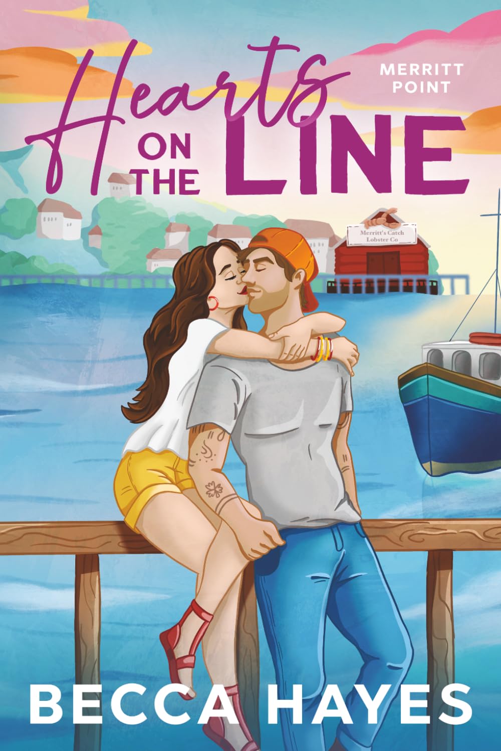 Hearts on the Line: A Second Chance Small Town Romance (Merritt Point)