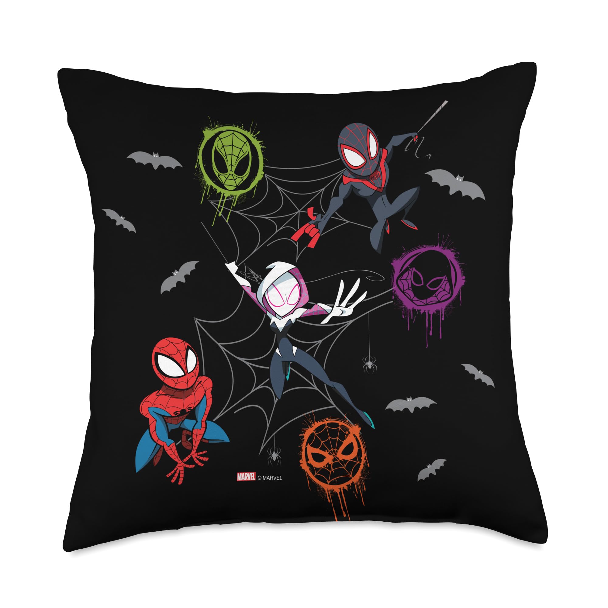 Coussin Spidey Halloween Marvel Studios multicolore pour renouveler la décoration du canapé