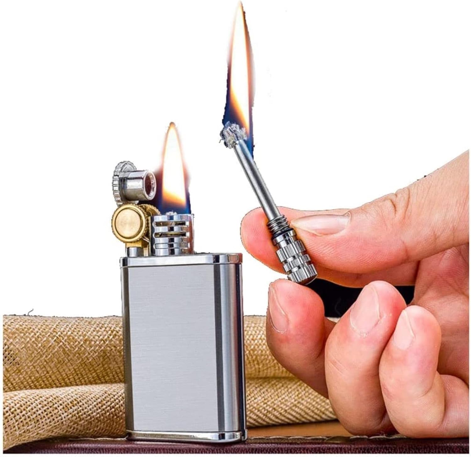 Amazon.co.jp パーマネント マッチスティック ケロシン ライター ジャイアント トーチ ライター 再利用可能 マッチ ライター インフィニティ マッチ マッチ フリント ライター