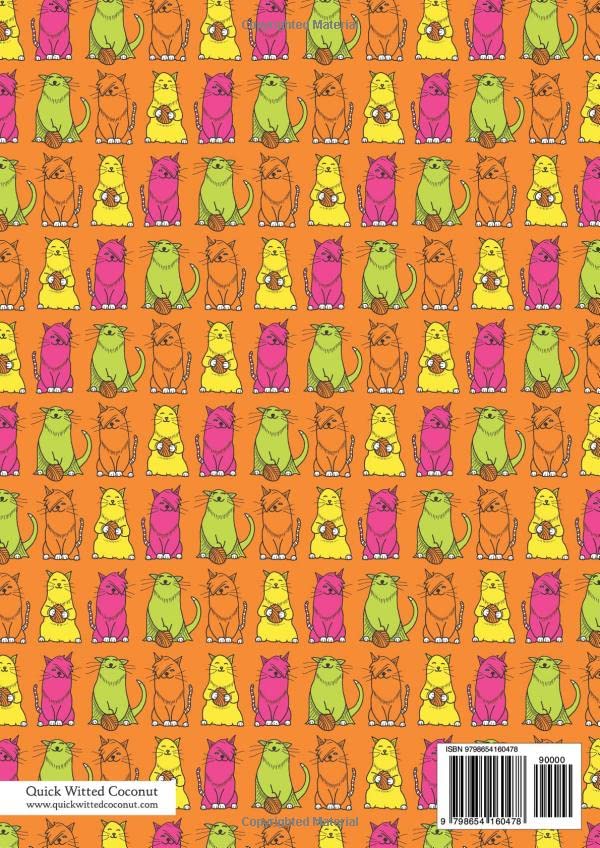 Cats Notebook - Lined Pages - A4 - Premium: (Orange Edition) Fun notebook 192 lined pages (A4 / 8.27x11.69 inches / 21x29.7cm) - Image 2