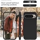 YATWIN Silicone Back Case for Google Pixel 9/9 Pro, Soft-Touch Phone Back Cover for Google Pixel 9/9 Pro - Black gallery image