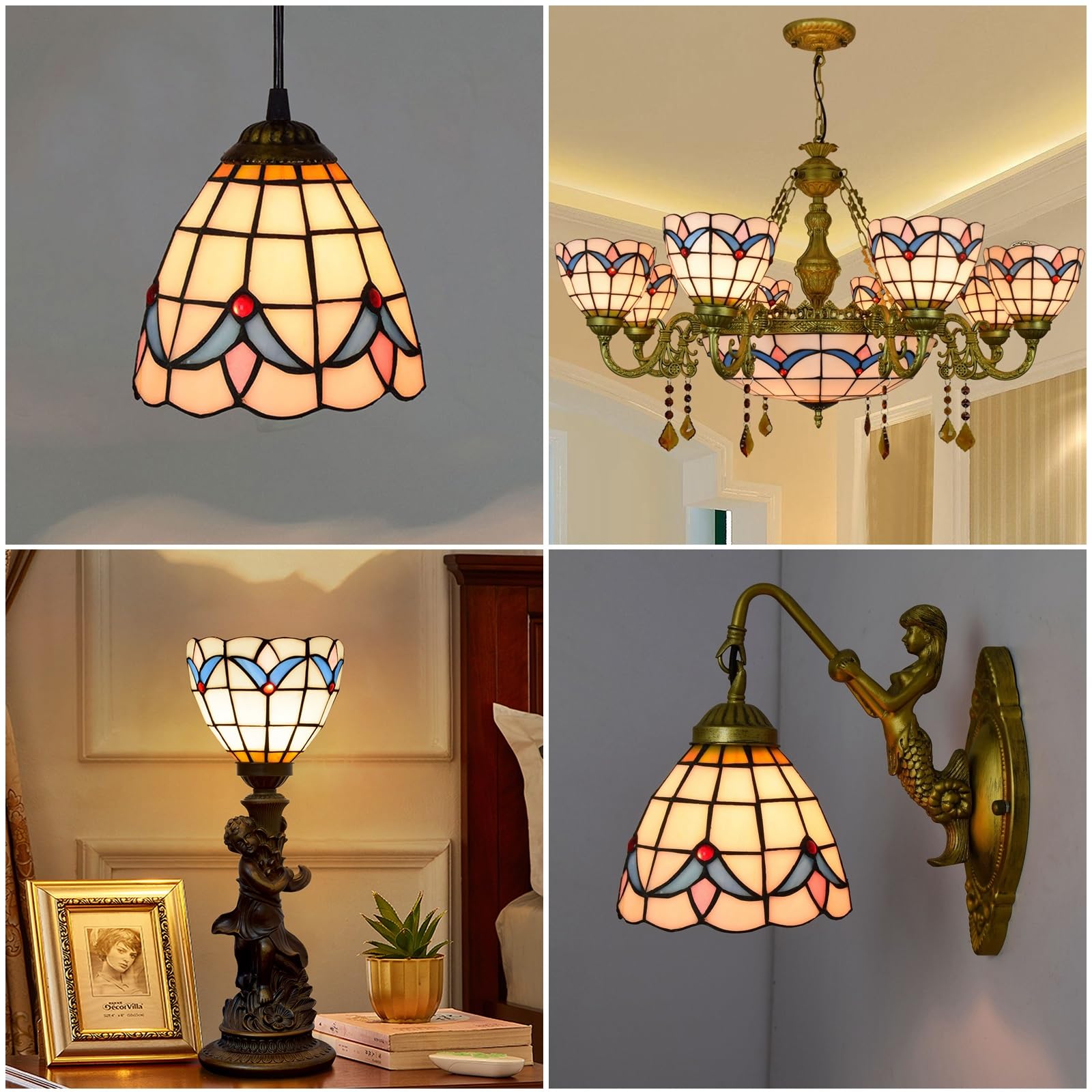 Wymiana cienia 15 cm świeża magnolia witrażowa lampa kreatywna dekoracja domu abażury akcesoria pasują do lampy wiszącej lampy sufitowe ścienne lampy podłogowe