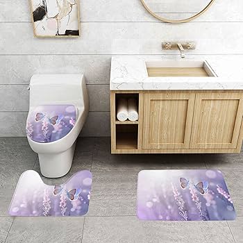 レア★アナスイ　蝶々デザイン　トイレカバー　便座カバー　フタカバー　紫 レア☆アナスイ 蝶々デザイン トイレカバー 便座カバー