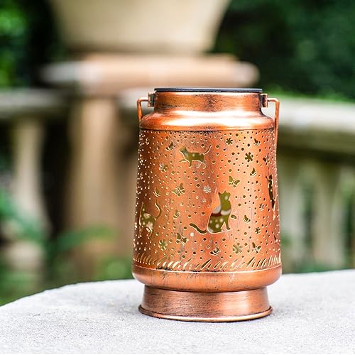 Miniatura 8 de Faroles solares de gato para exteriores, impermeables, luces solares colgantes, regalos para mujeres y hombres, faroles LED decorativos de metal