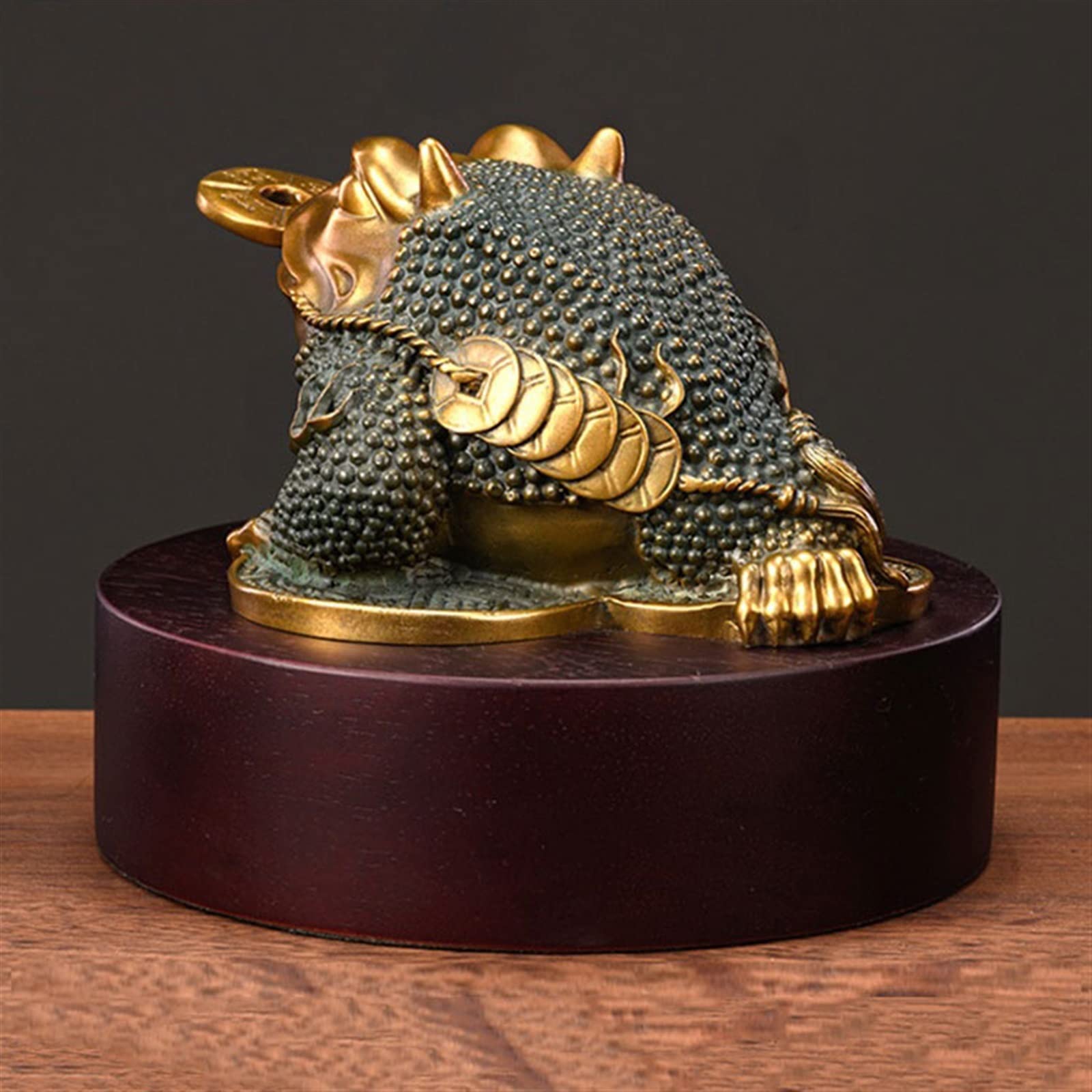 Statue di Buddha Decorazione Domestica Treppiede in Rame Toad Fortune Ornament Soggiorno Ufficio Scultura Feng Shui Decorazione Feng Shui