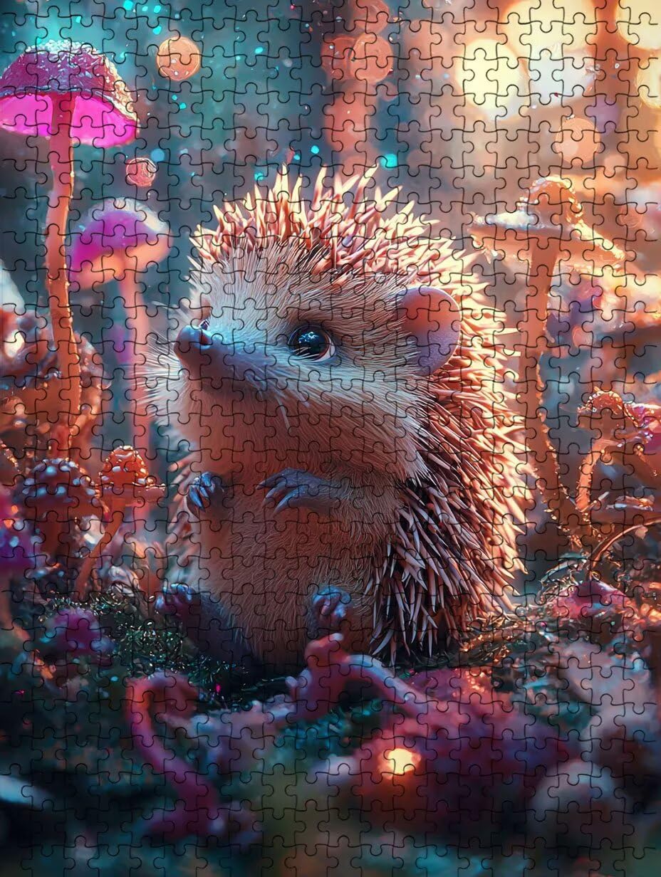 Puzzle 4000 sztuk, Grzyby Erico 3D Puzzle dla dorosłych wymagające, artystyczne puzzle edukacyjne, zabawne i stymulujące dekoracyjne puzzle dla rodziny, prezent i dekoracja ścian DX0YL6-709