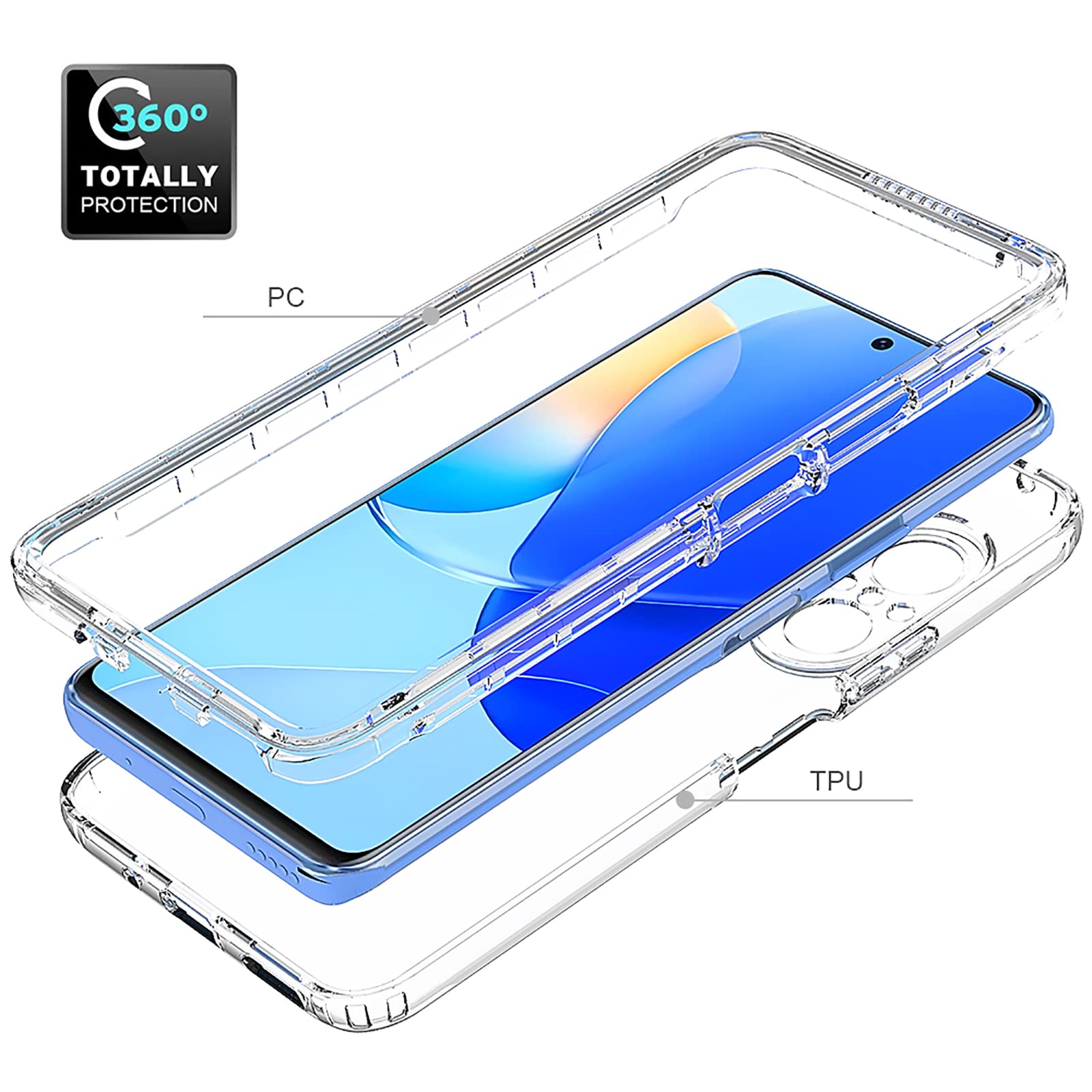 SEAHAI Cover per Huawei Nova 9 SE, Custodia Protettiva Ultra Sottile ed