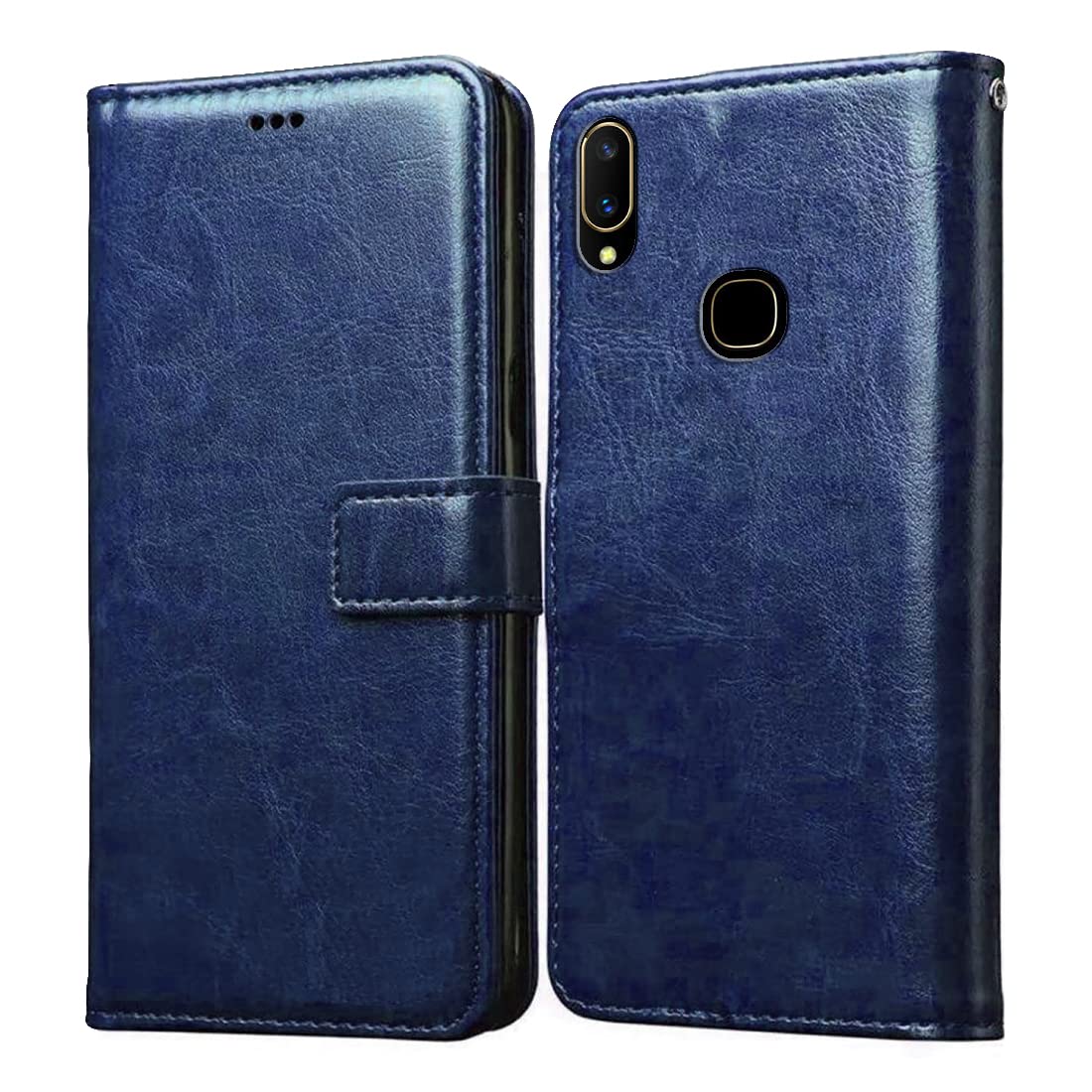 Casotec Flip Cover for Vivo V11 | Premium Leather Finish | Inbuilt Pockets & Stand | Flip Case for Vivo V11 (Blue) (B09QCTZGWM) Amazon Price History, Amazon Price Tracker