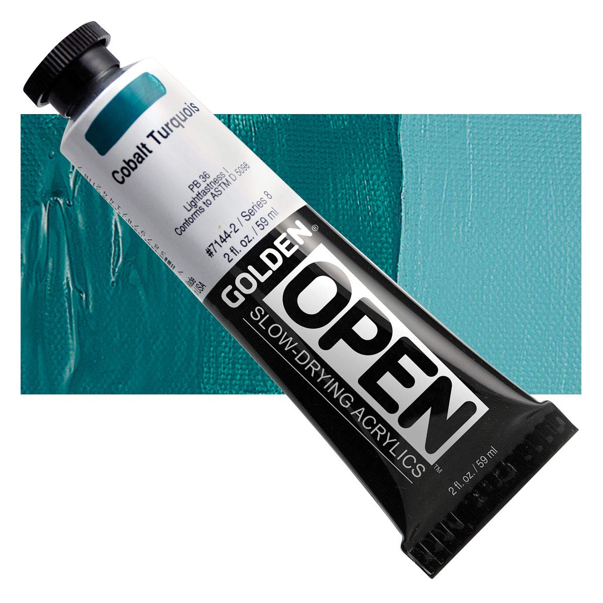 Golden : Open : Slow Drying Acrylic Paint : 59ml : Cobalt Turquois VIII