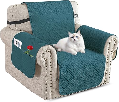 Miniatura 61 de XINEAGE Funda de sofá 100% impermeable para mascotas, funda de sofá antideslizante lavable, fundas de sofá para 3 cojines, protector de muebles con