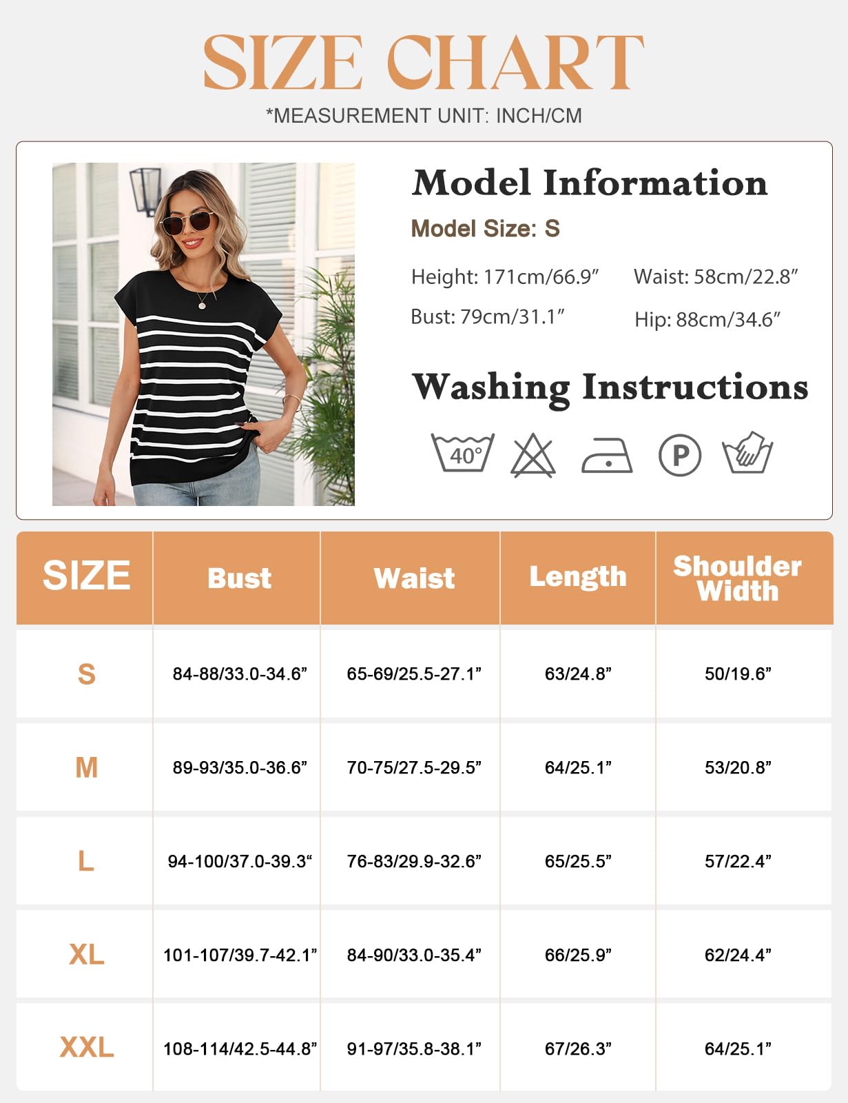 Niwicee Camisetas Manga Corta Mujer Camiseta Mujer Verano Top Mujer Tshirt de Rayas Tops con Cuello Redondo Básica Slim Fit para Mujer Top Elegantes Blusas Informales