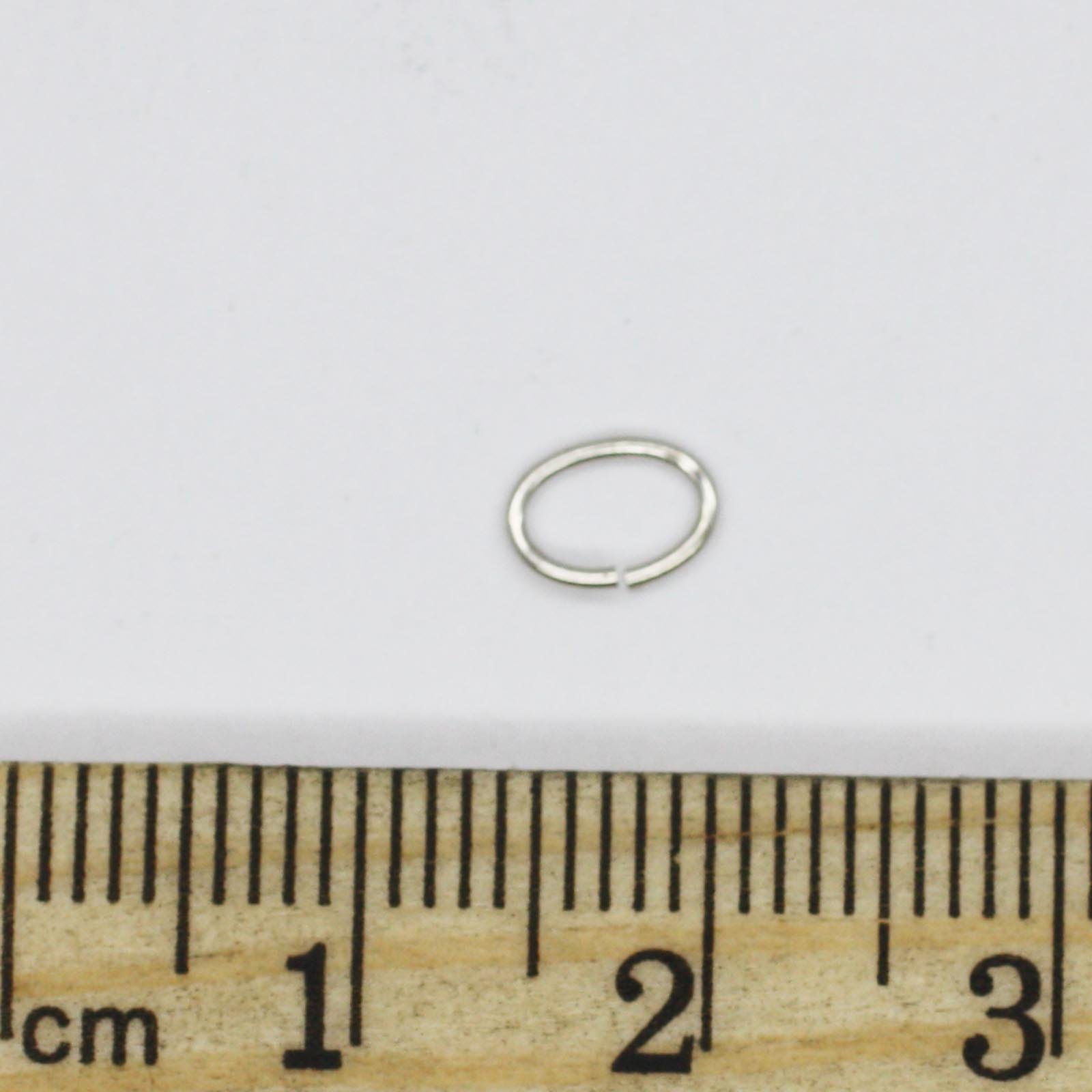 Jewelry Jump Rings Oval Silvertone 5x7mm Diameter Pack of 75