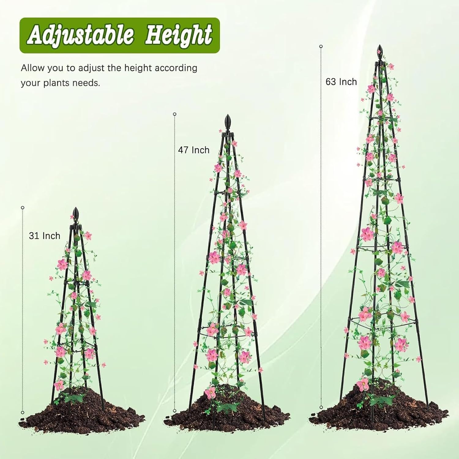 Garden Trellis for Climbing Plants 63 inches Tomato Climbing Tower Rack image 5