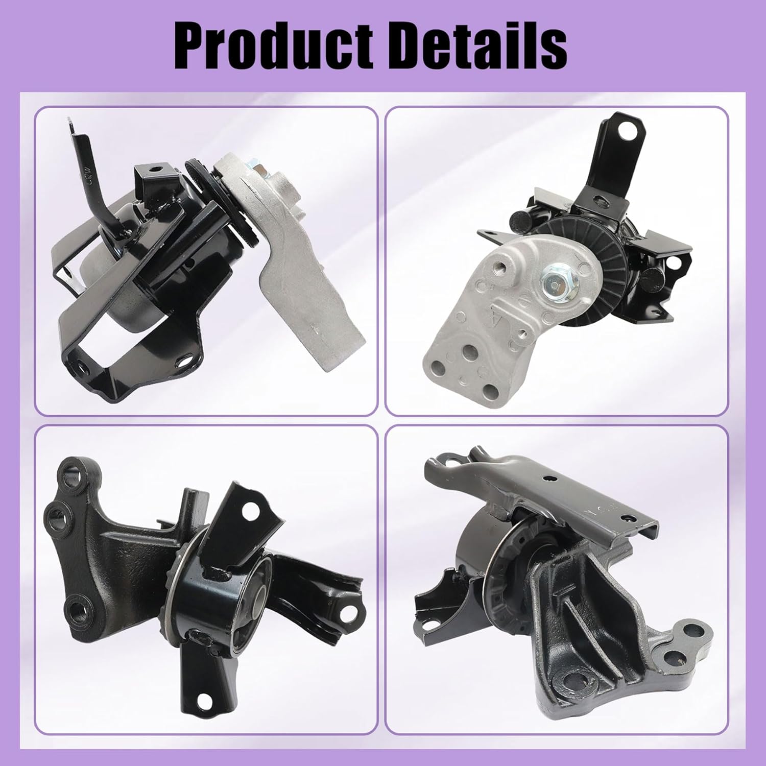 XQSMWF 3Pcs Engine Motor Mount and Transmission Mount Kit, Compatible with Mitsubishi Mirage 2014-2022, Mirage G4 1.2L 2017-2022# 2910A106 1092A096 1093A146 2910A318 8010107 8010104
