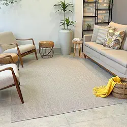 Tapete Retangular para Sala, 200x300cm, Felpa Baixa, Antiderrapante, Decorativo (Nude Mesclado)