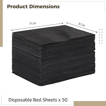 50 PCS Disposable Bed Sheets for Massage Table, 31 x 71 Non-Woven Massage Table Cover, Disposable Bed Sheets for Spa Beds, Beauty Salons, Hotels, and Estheticians