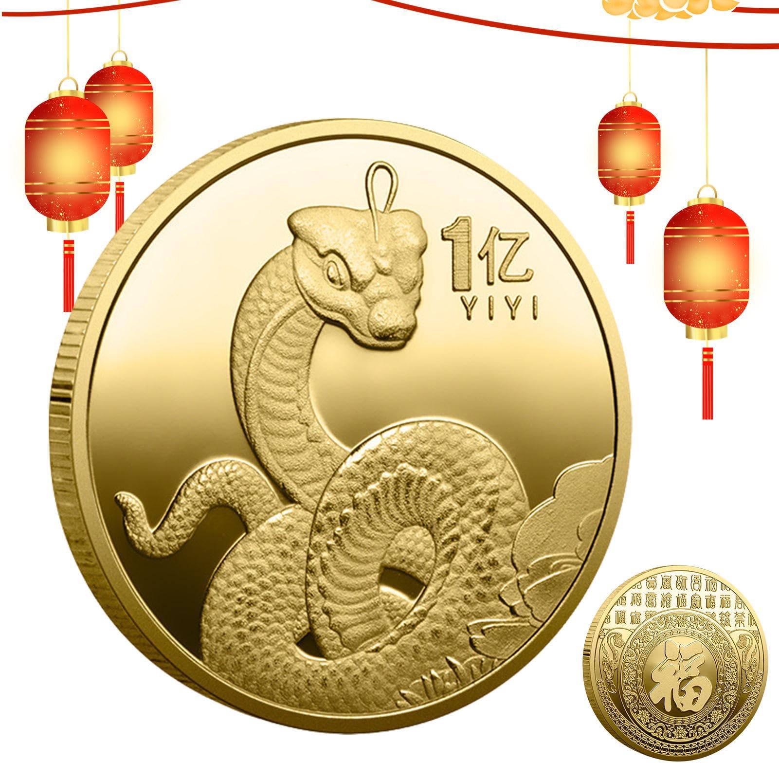 스네이크 기념 동전 스네이크 코인 2025 - 별자리 조디악 로그인 스네이크 코인 | 3D 구호 동전 2025년 설날 컬렉션을 위한  기념 동전 중국 메달