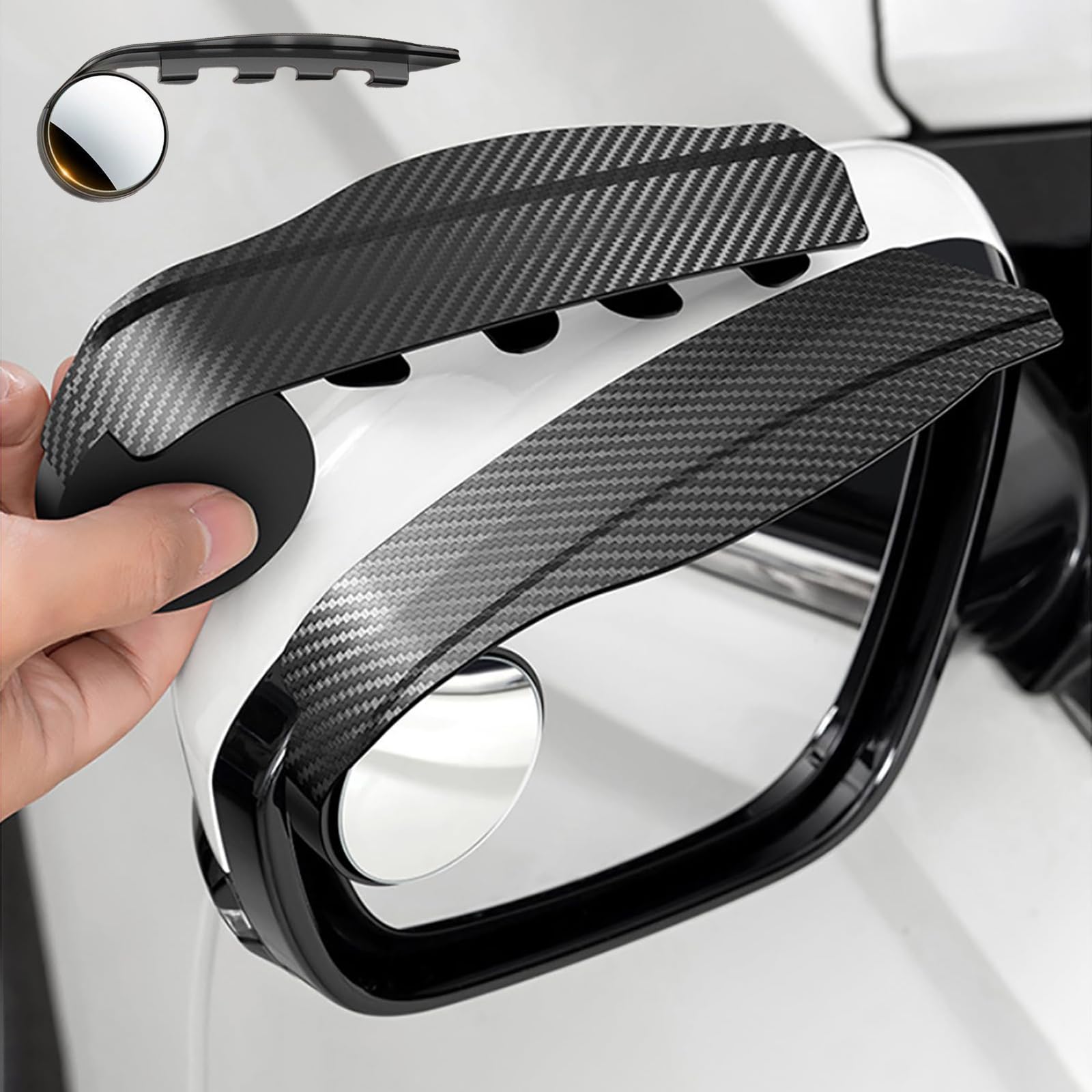2 PCS Universal Car Rear View Mirror Rain Eyebrow Waterproof Side Mirror Rain Guard Sun Visor Protector for Cars SUV Truck-image-20