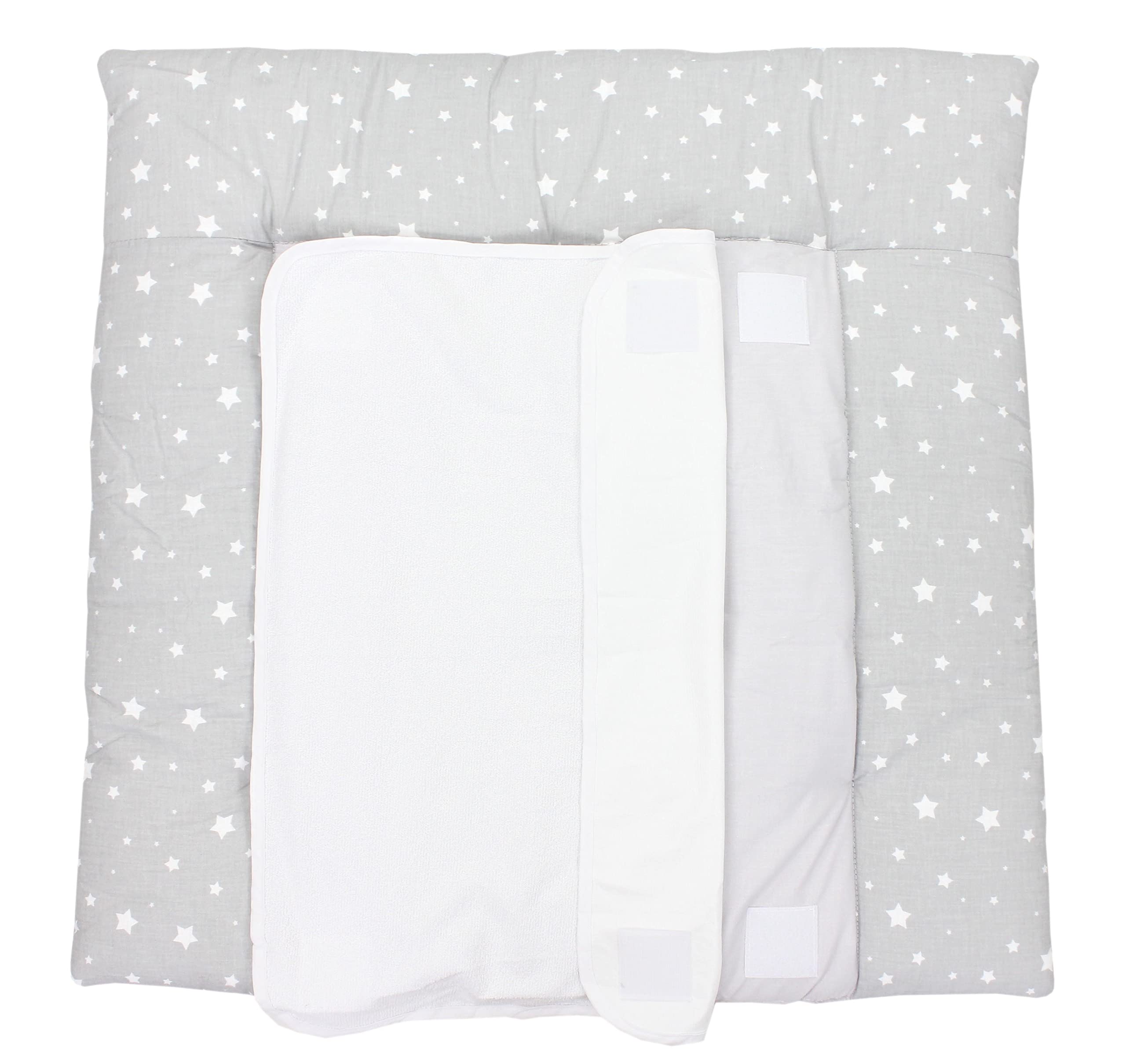 TupTam Baby Aankleedkussen incl. 2 Badstof Hoezen MAR02579, Lijsterbes, 70 x 70 cm