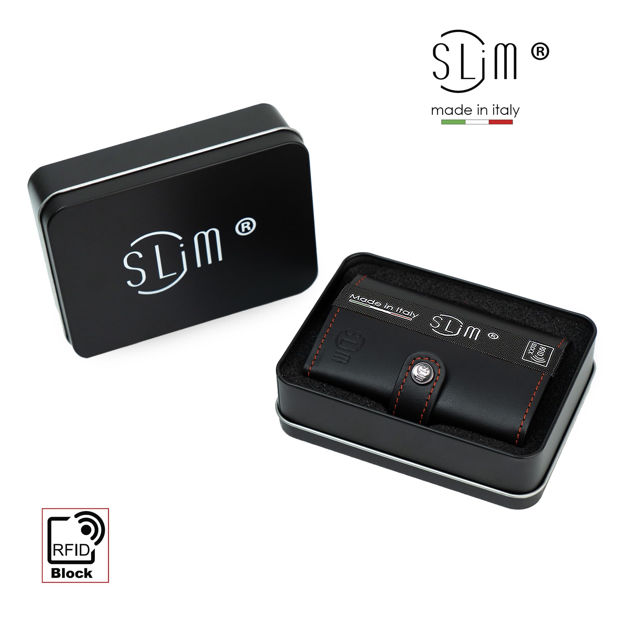 SLim Porta Carte di Credito Schermato Portafoglio Uomo Rfid Portatessere Anticlonazione Donna Portacarte Uomo