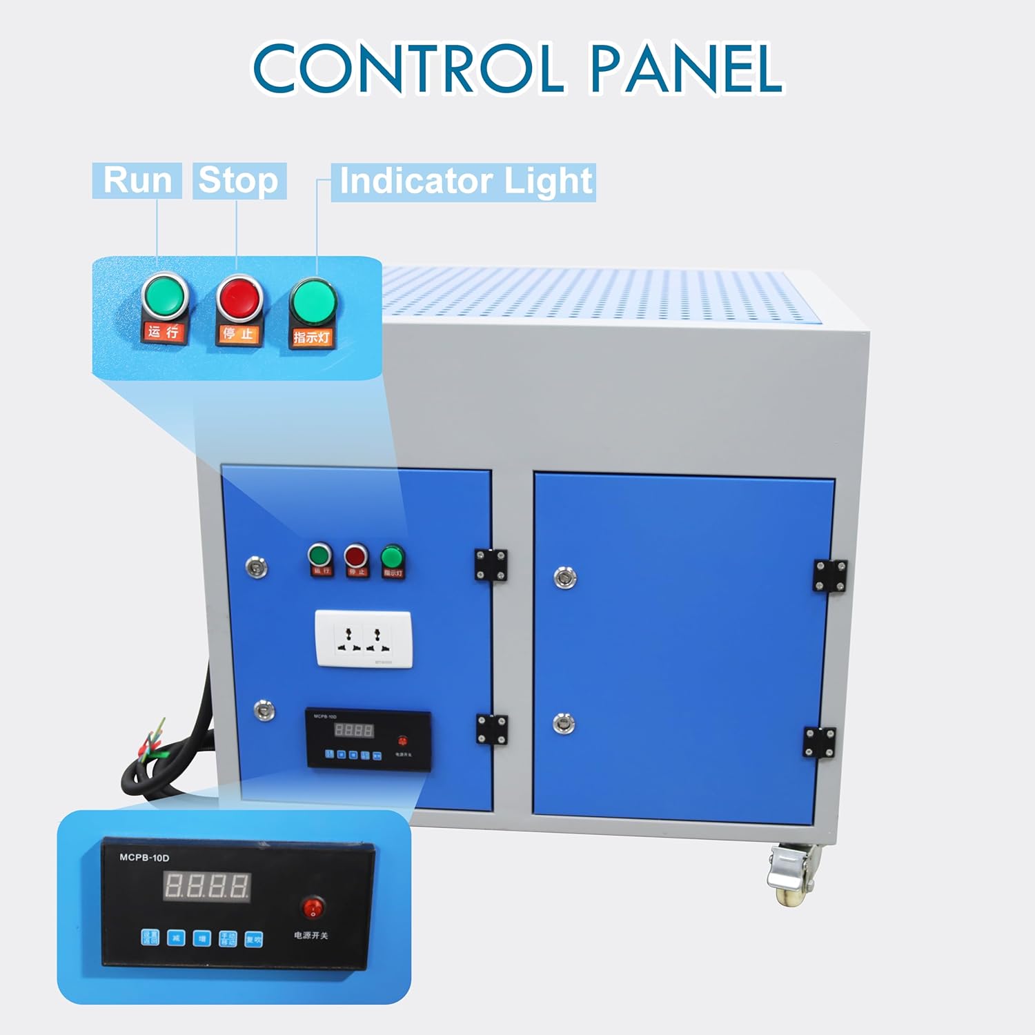 TECHTONGDA Grinding Dust Collection 0.8M Flat Workbench Table Welding Smoke Purifier with Metal Dust Collector for Polishing Welding Dust Removal 220V 2.2KW