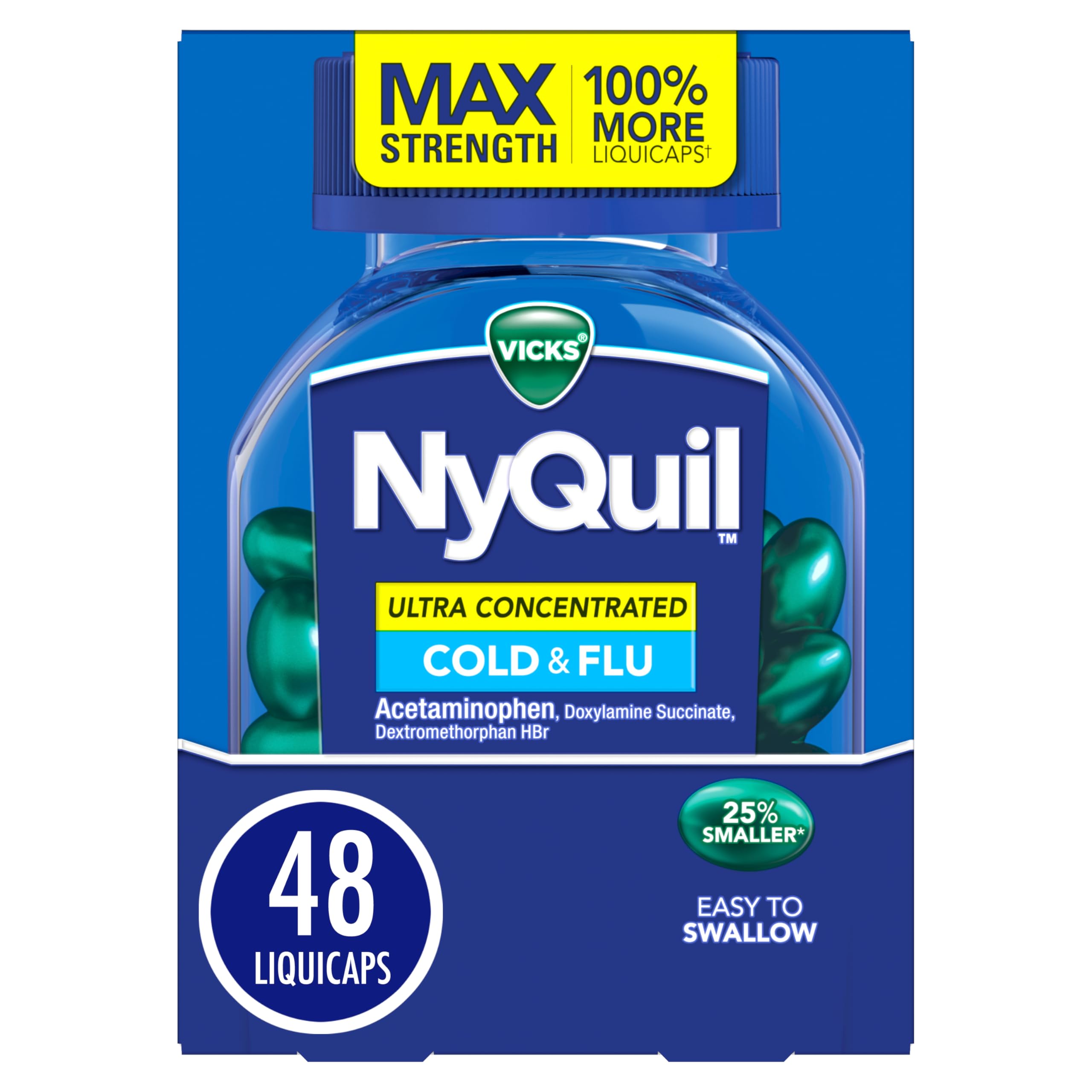 NyQuil Ultra Concentrated Cold and Flu Medicine LiquiCaps