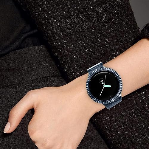 Miniatura 9 de KONAFEI Funda compatible con Google Pixel Watch 2 (2023)  Pixel Watch con protector de pantalla, cubierta protectora brillante de vidrio templado,