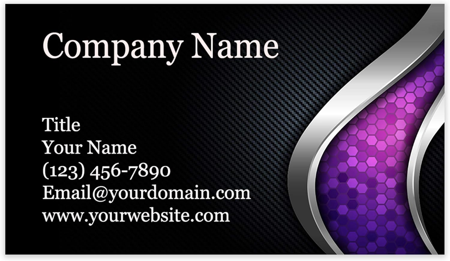 Premium Personalized Business Cards 3.5" x 2" - 100 Cards - 14Pt, Recycled, 28PT Business Cards - All Business Designs - 40+ Designs - 100% Made in the U.S.A. - Same Day Shipping (Purple Power)